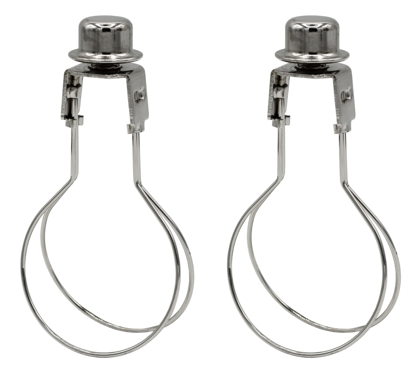 Creative Hobbies® Lamp Shade Light Bulb Clip Adapter - Silver Color (2 Pack)