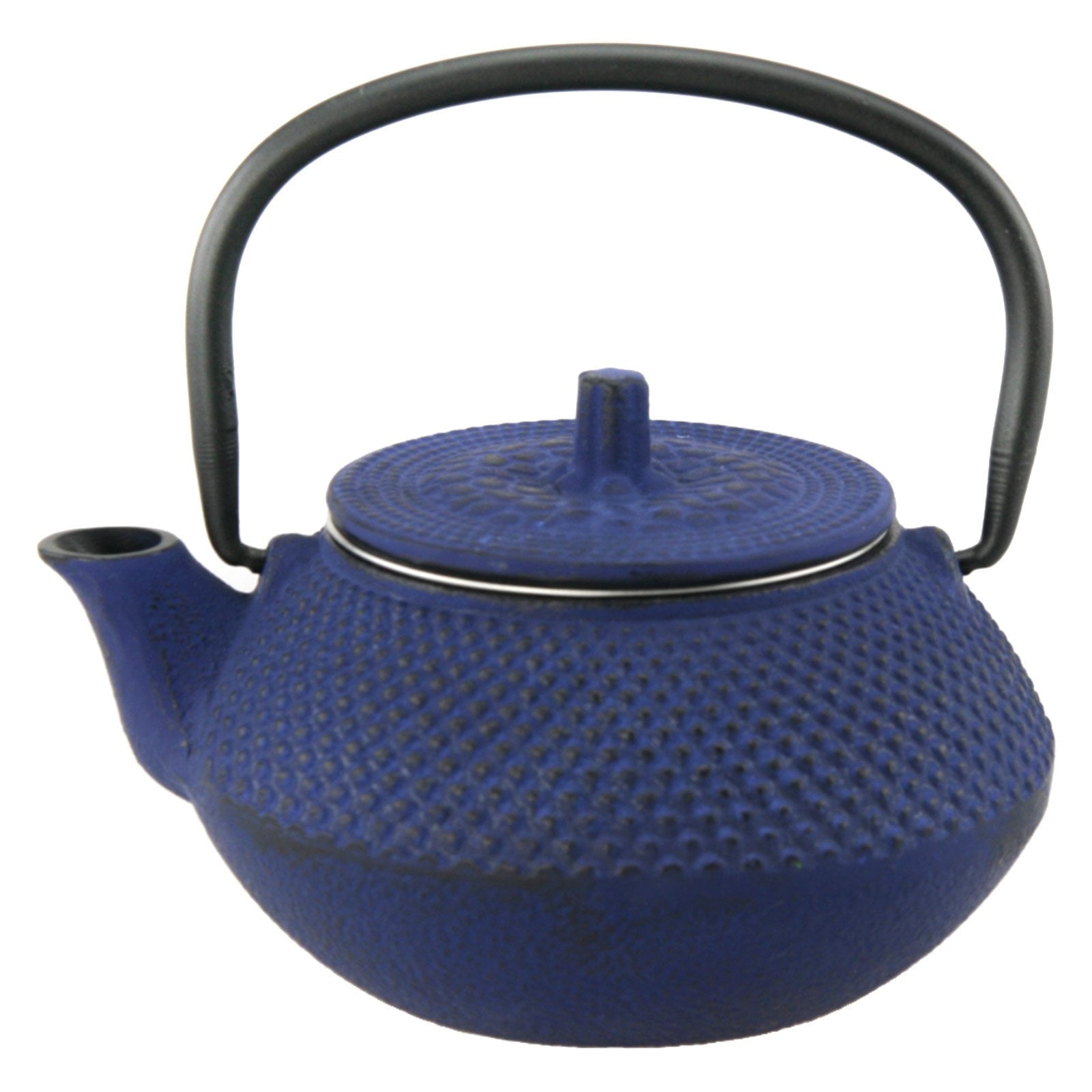 Creative Home Kyusu 10 Oz Blue Cast Iron Teapot with Removable Infuser