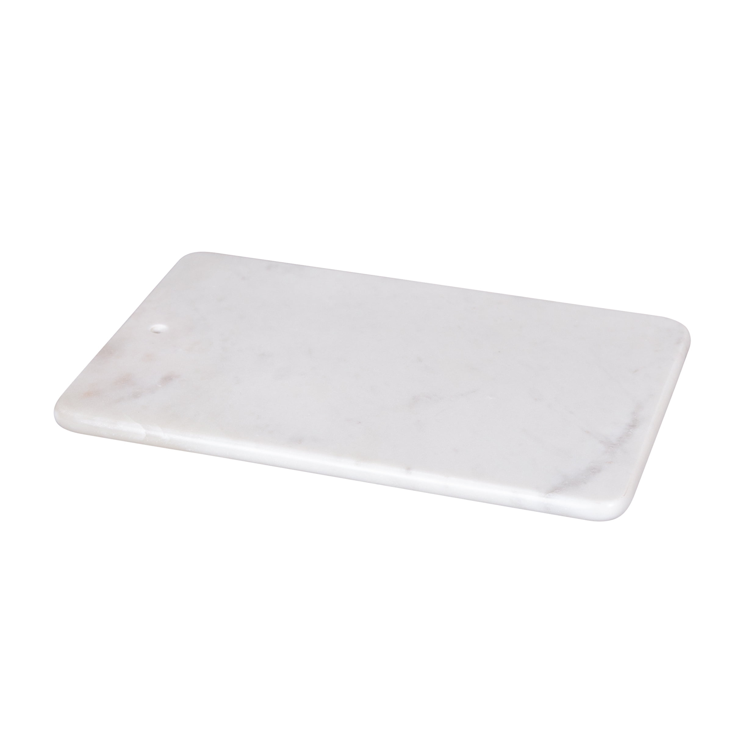 Creative Home Natural White Marble 9" x 14" Rectangular Pastry Board, Cutting Board, Serving Board