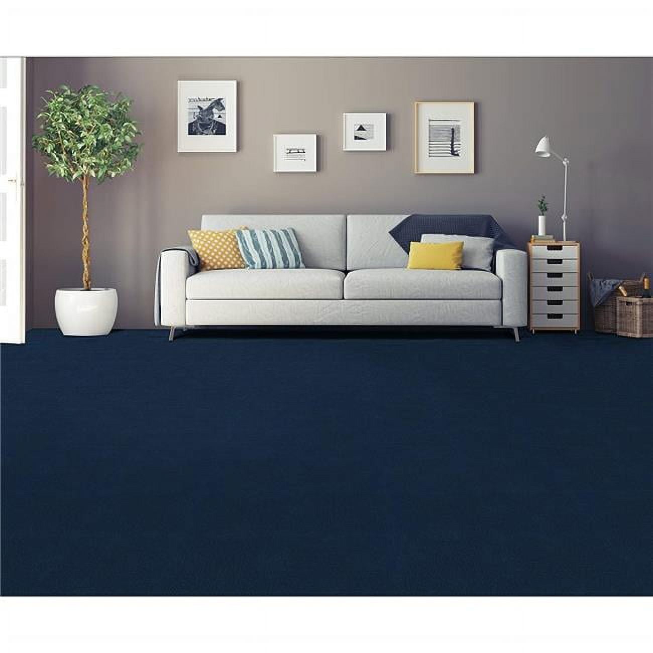 Creative Home: Nexus Tiles: Self-Adhesive Carpet Tiles - Actual: 12" x 12" Navy Blue
