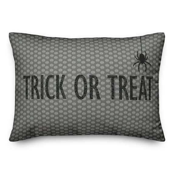 Creative Products Black and White Trick or Treat 14x20 Spun Poly Pillow
