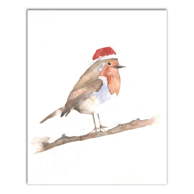 Creative Products Festive Robin 16x20 Canvas Wall Art