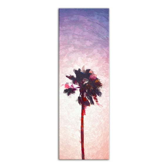 Creative Products Pink Palm Tree 12x36 Canvas Wall Art