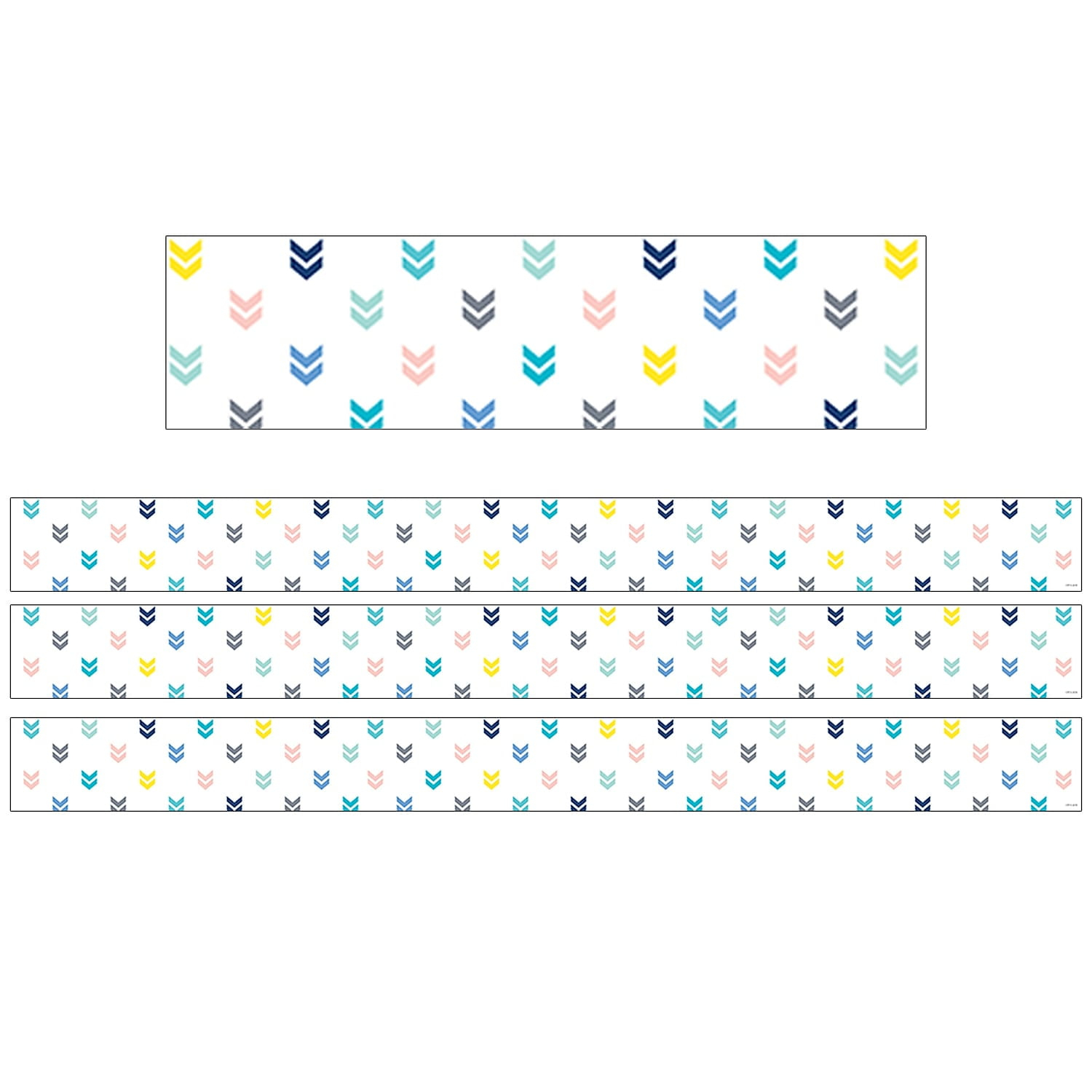 Creative Teaching Press® Calm & Cool Colorful Mini Chevrons EZ Border, 48 Feet Per Pack, 3 Packs