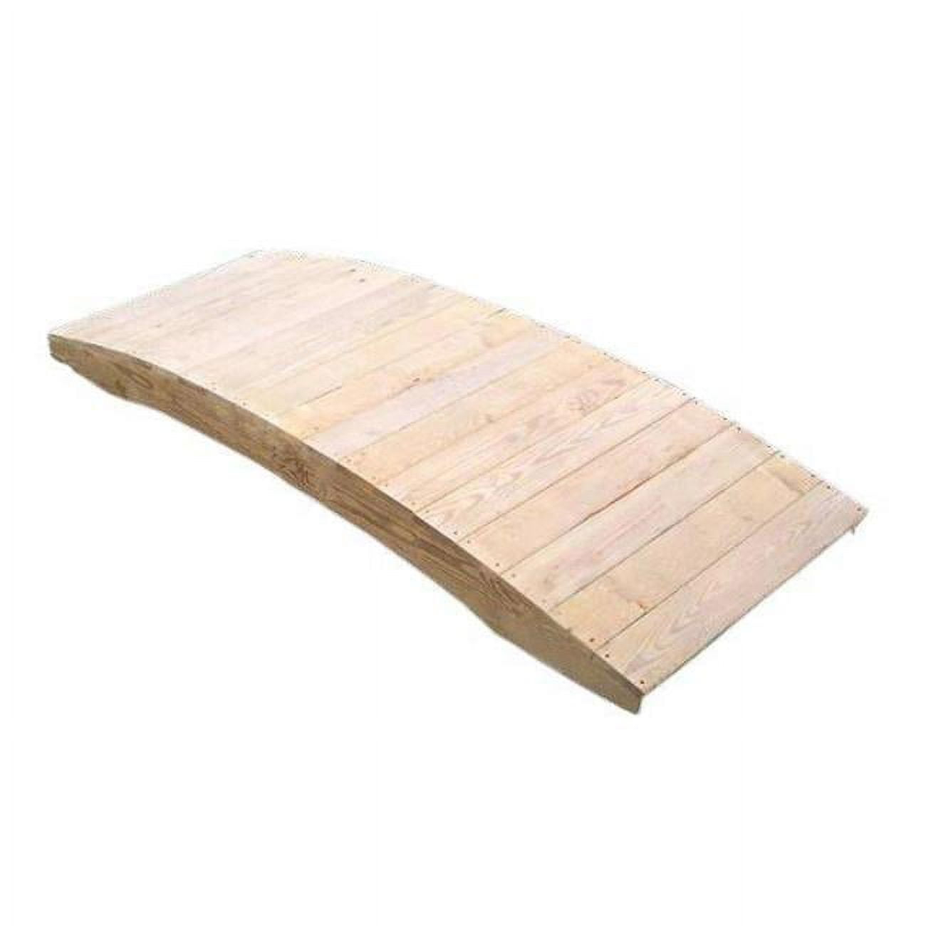 Creekvine Designs  4 ft. Treated Pine Fiore Plank Garden Bridge