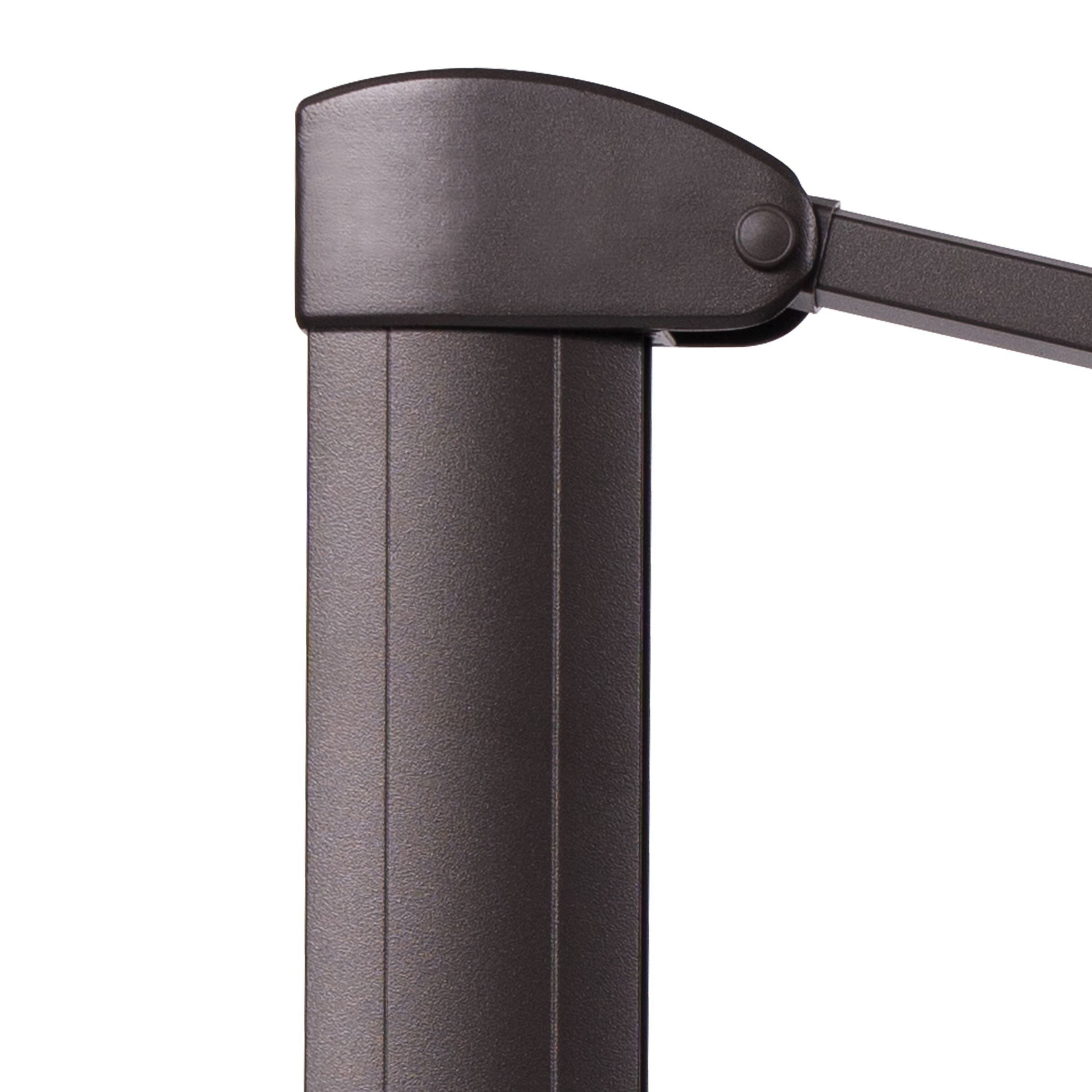 Crestlive Products Outdoor Rectangular Patio Offset Cantilever Umbrella with 360-degree Rotation and 6 Shade Angles Navy Blue