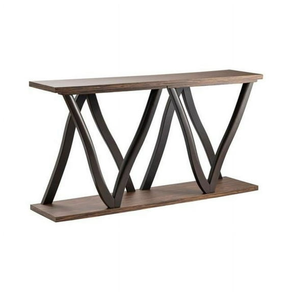 Crestview Collection Wood Console Table in Espresso