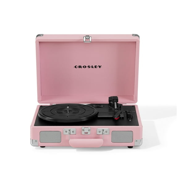 Crosley Cruiser Premier Vinyl Record Player with Speakers and Bluetooth -Blush Pink