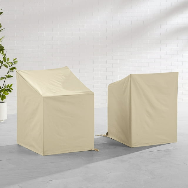 Crosley Furniture Juego de Fundas para Muebles de Vinilo para Sillón de Exterior de 2 Piezas en Color Canela