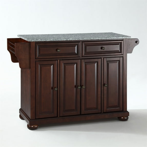 Crosley Furniture Alexandria MDF Wood Kitchen Island in Mahogany