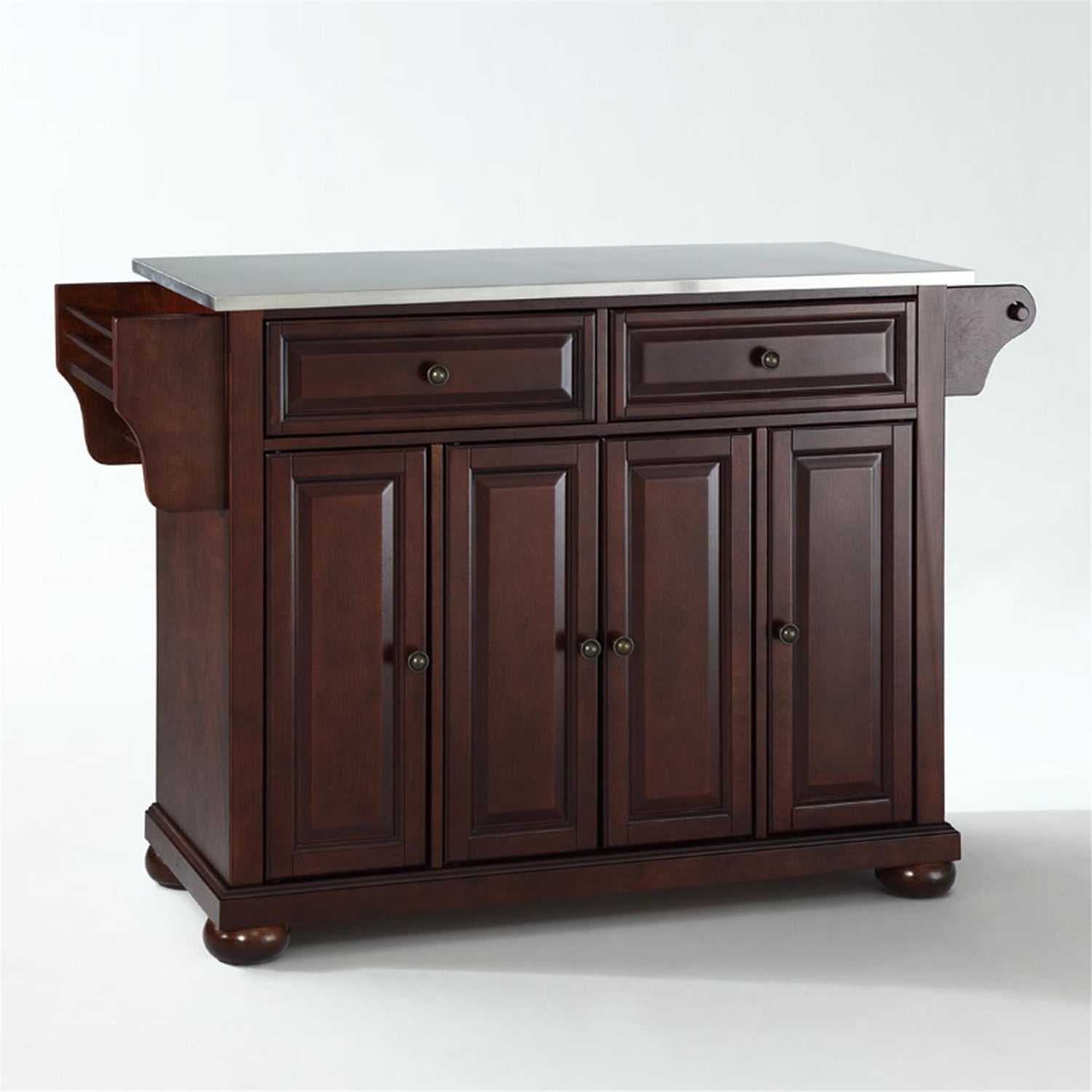Crosley Furniture Alexandria Wood Kitchen Island in Mahogany