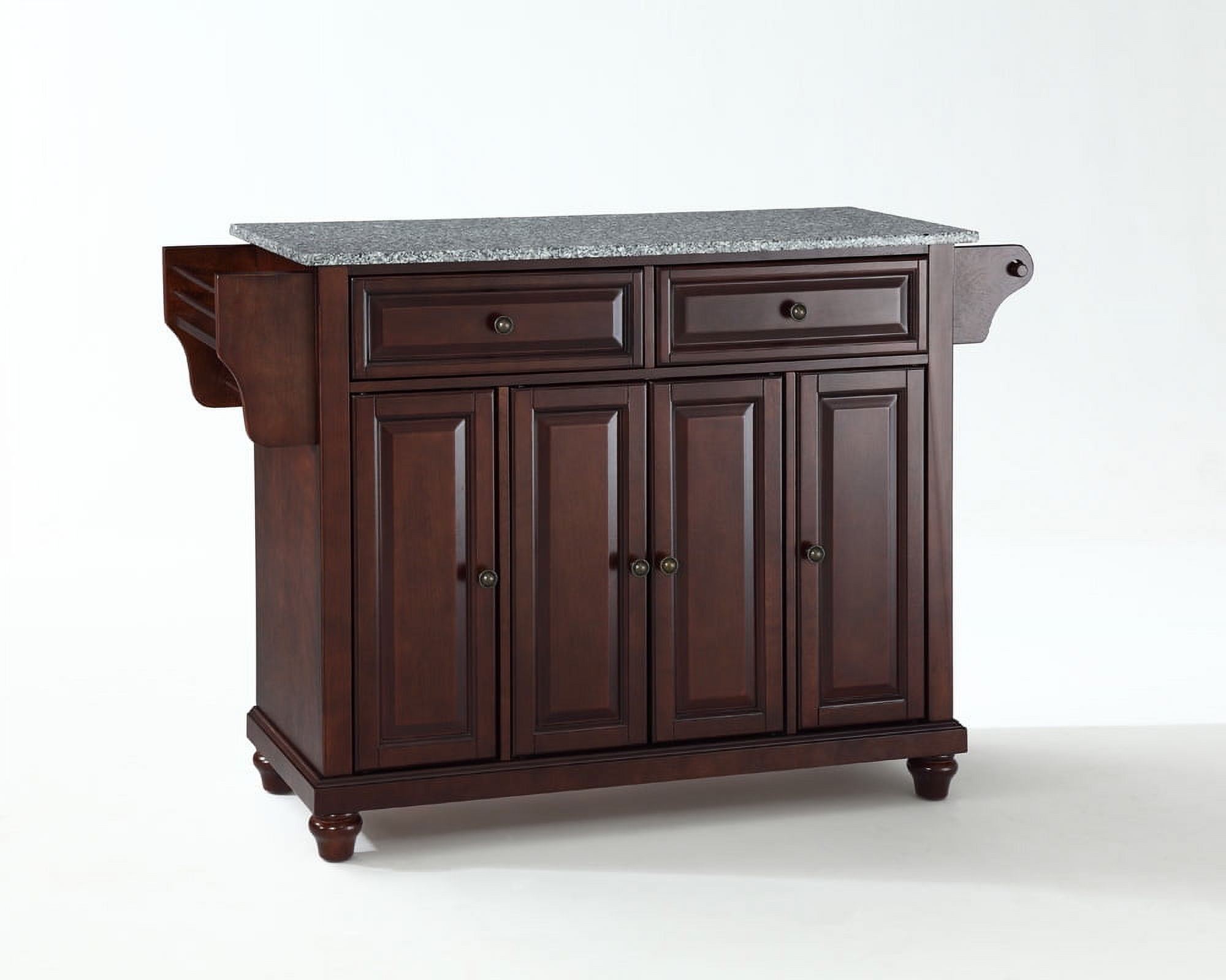 Crosley Furniture Cambridge Wood Kitchen Island in Mahogany/Gray