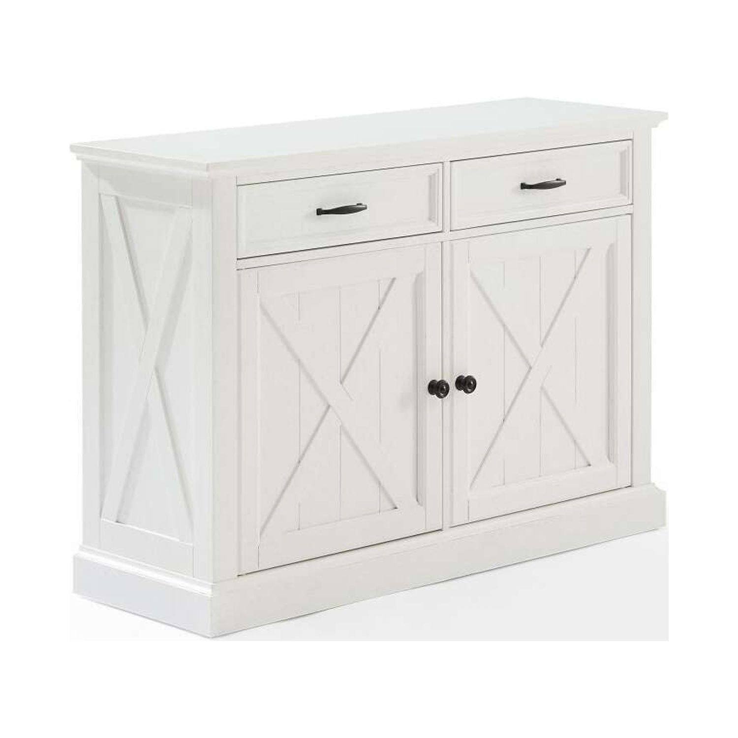 Crosley Furniture Clifton Modern Wood Sideboard in Distressed White