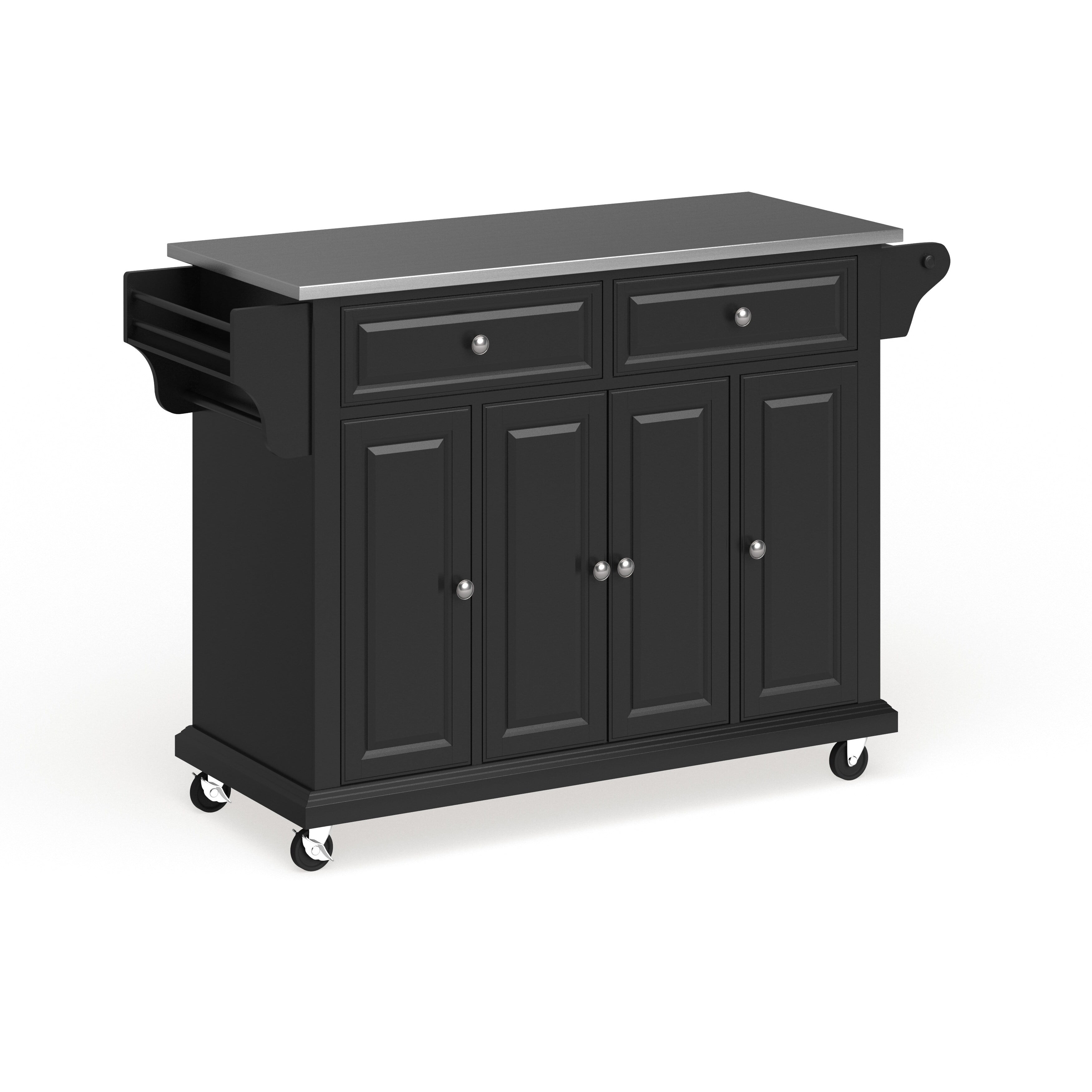 Crosley Furniture  Solid Granite Top Kitchen Cart-Island - Black