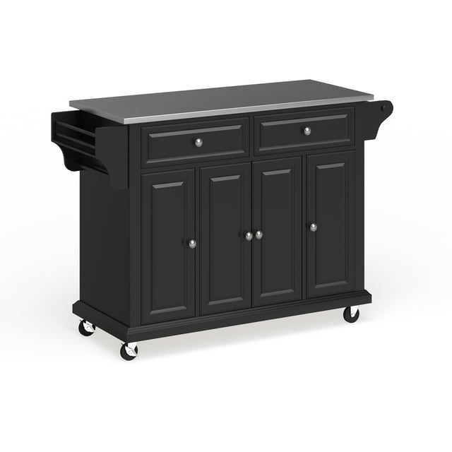 Crosley Furniture  Solid Granite Top Kitchen Cart-Island - Black