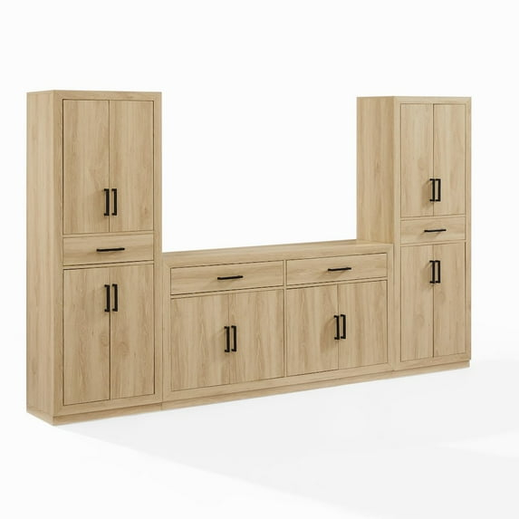 Crosley Furniture Isla 3-Piece Sideboard And Pantry Set- Sideboard & 2 Pantries