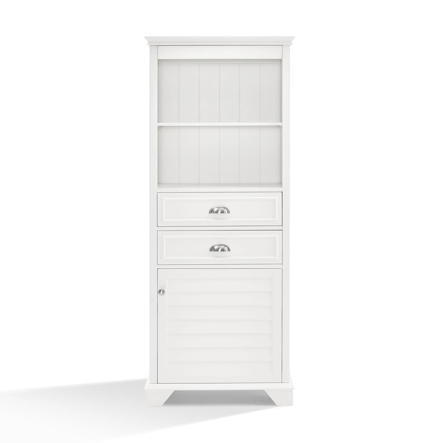 Crosley Lydia Contemporary Linen Cabinet in White