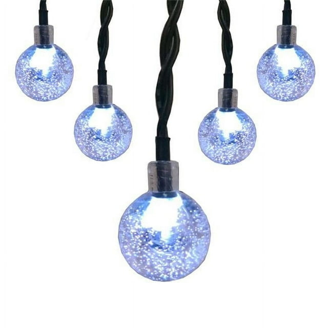 Crosslight IDD1900870C Ball Solar String Light, Cool White