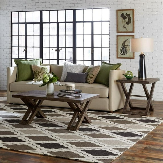 Crossroads 3 Piece Cocktail Table Set - Russet Brown