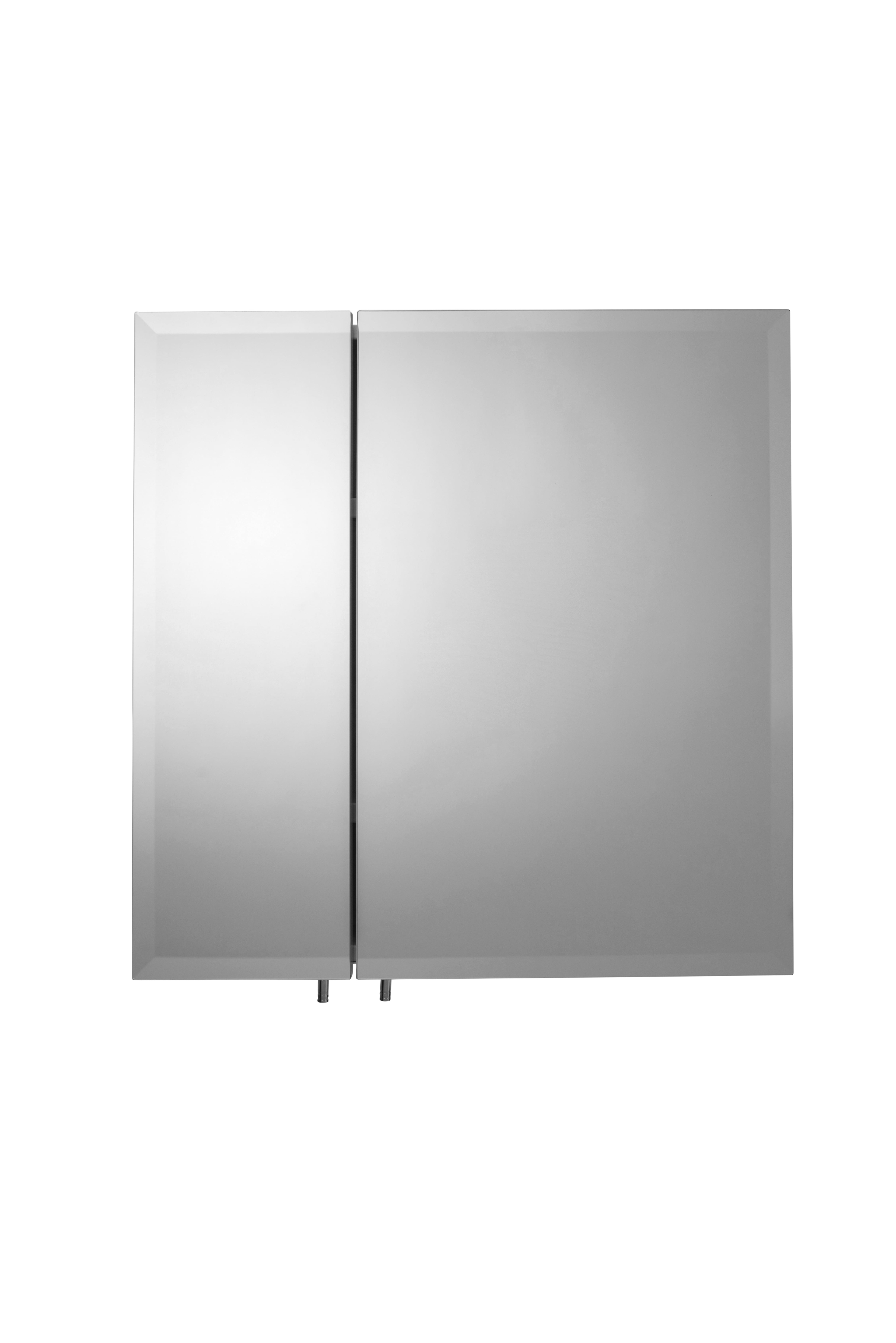 Croydex Wellington Double Door Aluminium Bathroom Medicine Cabinet in White (24x24in)