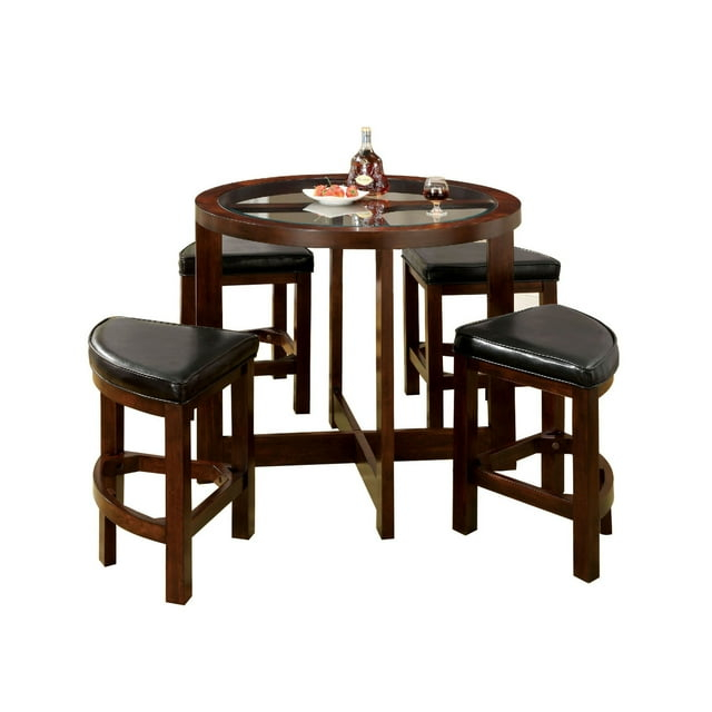 Crystal Cove I Quaint Virile 5 Piece Counter Height Table Set