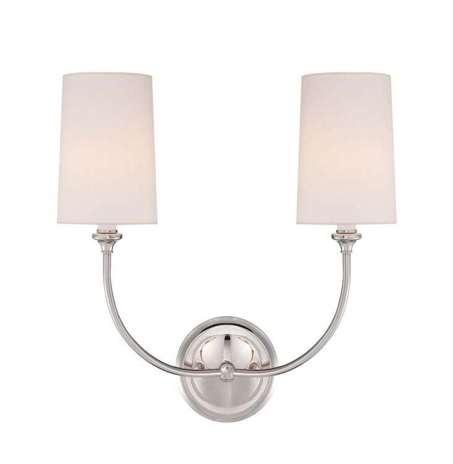 2242-PN-Crystorama Lighting-Sylvan - 2 Light Wall Sconce-Polished Nickel Finish