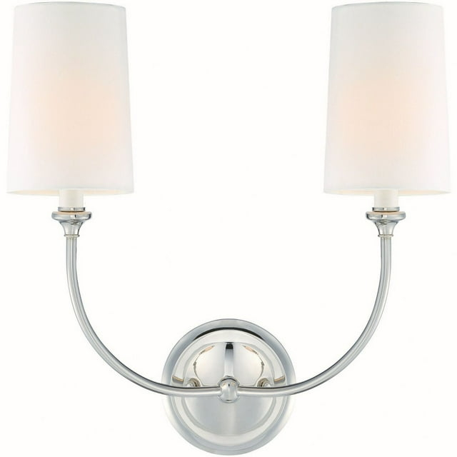 2242-PN-Crystorama Lighting-Sylvan - 2 Light Wall Sconce-Polished Nickel Finish