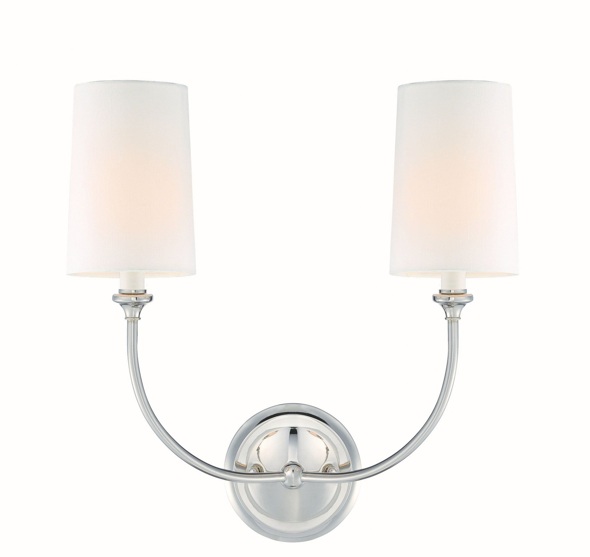 2242-PN-Crystorama Lighting-Sylvan - 2 Light Wall Sconce-Polished Nickel Finish
