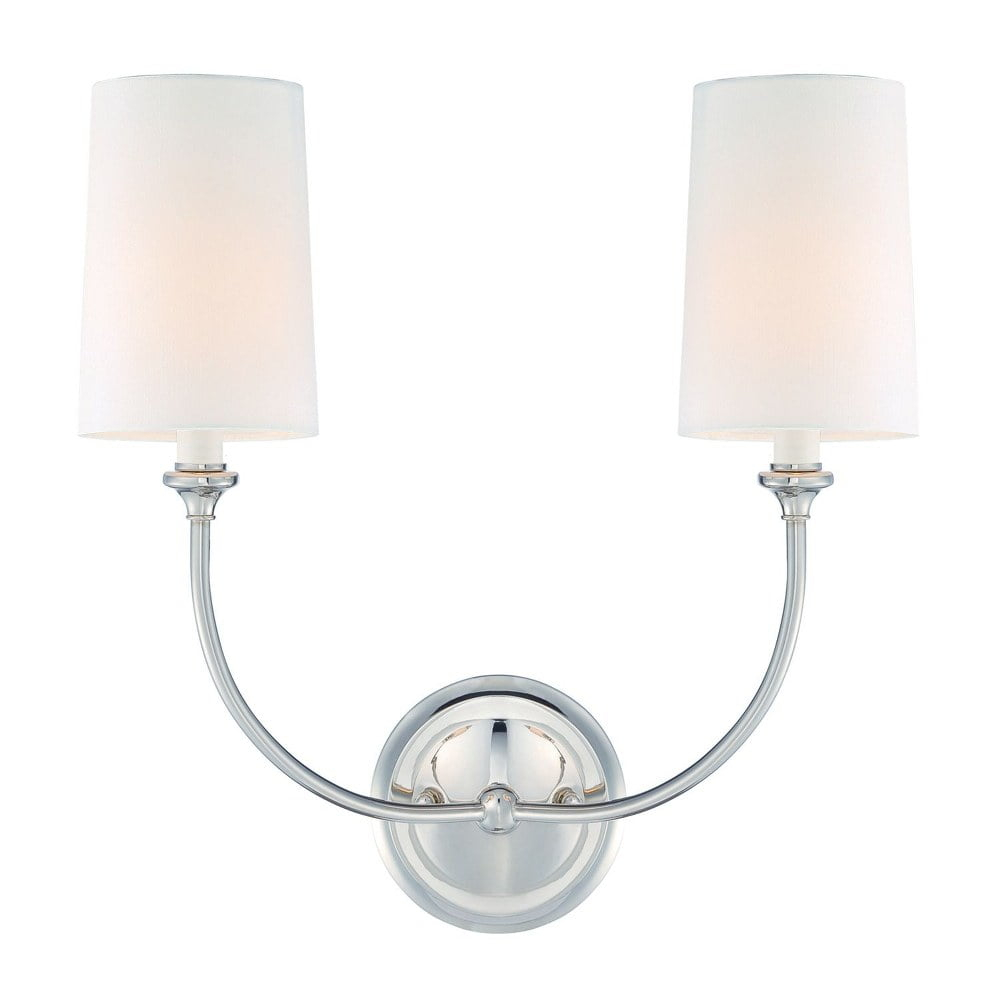 2242-PN-Crystorama Lighting-Sylvan - 2 Light Wall Sconce-Polished Nickel Finish