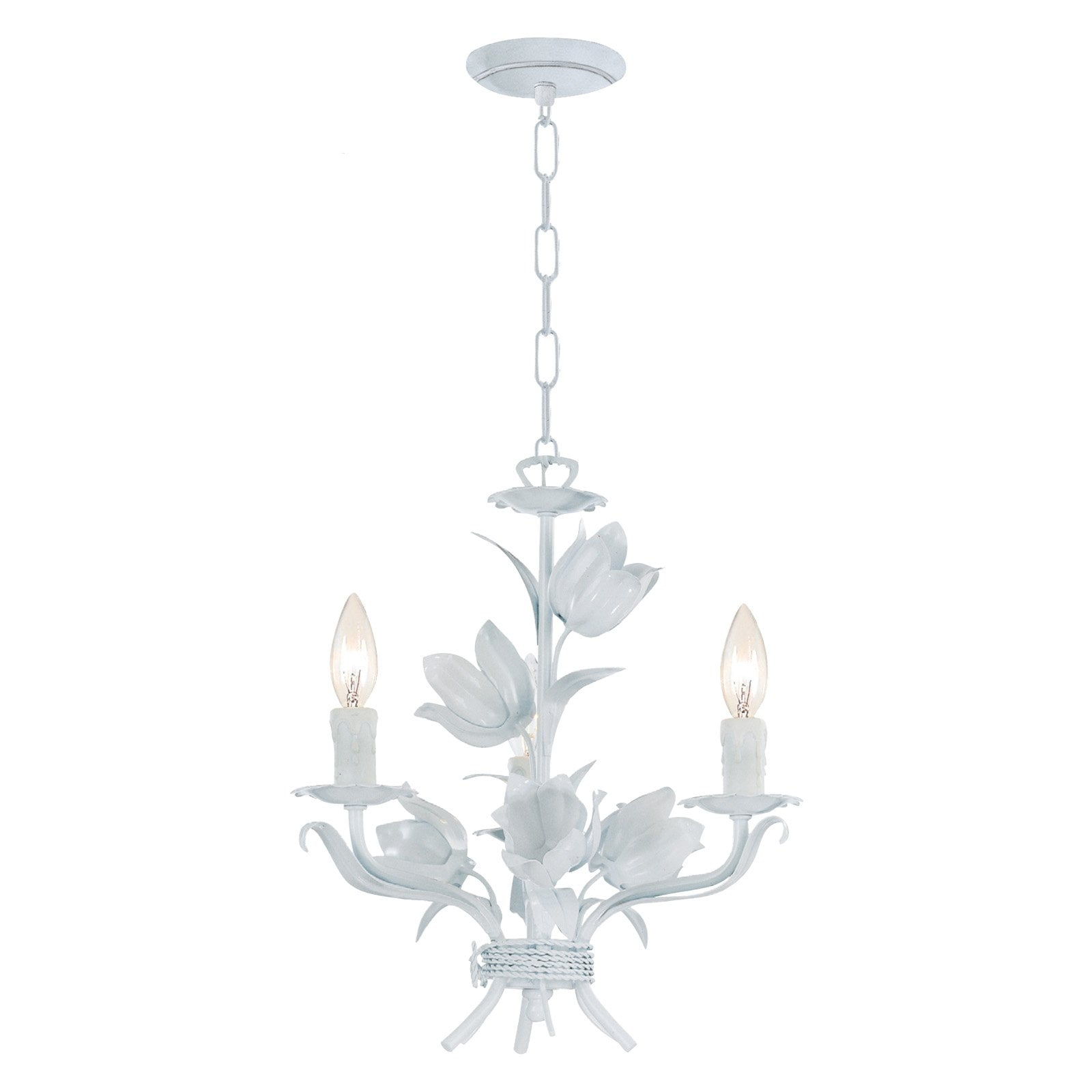 4813-WW-Crystorama Lighting-Southport - Three Light Mini Chandelier In Traditional And Contemporary Style - 14 Inches Wide By 15 Inches High
