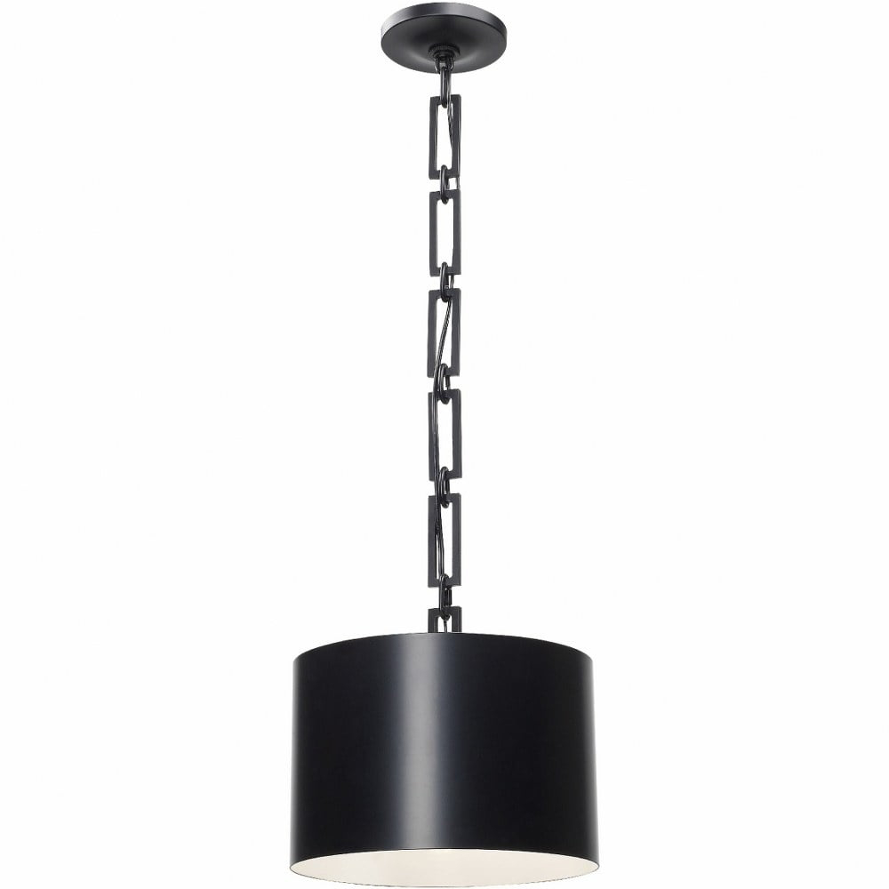 8683-MK-WH-Crystorama Lighting-Alston - One Light Mini Pendant in Traditional and Contemporary Style - 12 Inches Wide by 10 Inches High-Matte
