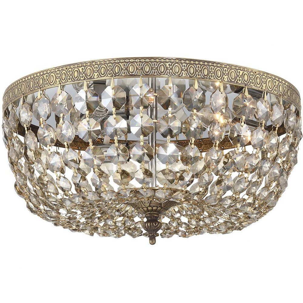 Crystorama Lighting - 3 Light Flush Mount in Classic Style - 14 Inches Wide by 7