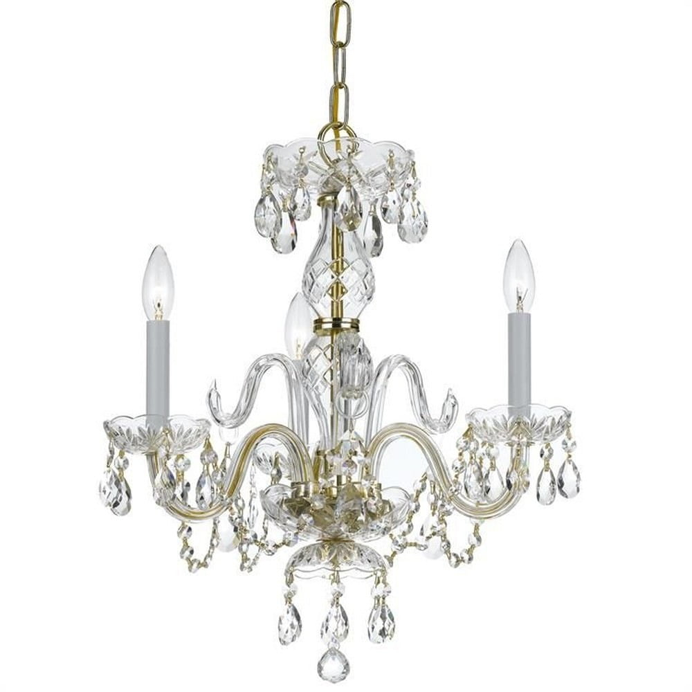 Crystorama Lighting - Crystal - Three Light Mini Chandelier in Classic Style -