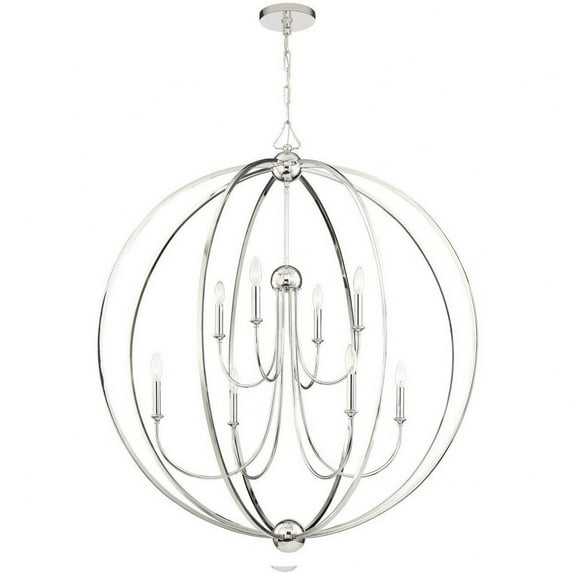 Eight Light 2-Tier Chandelier Without Shade In Classic Style 40 Inches Wide By 46 Inches High     -Traditional Installation Crystorama Lighting