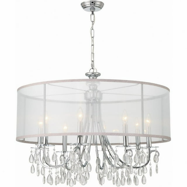 Eight Light Chandelier In Minimalist Style 32 Inches Wide By 26 Inches High-Polished Chrome Finish    -Traditional Installation Crystorama Lighting