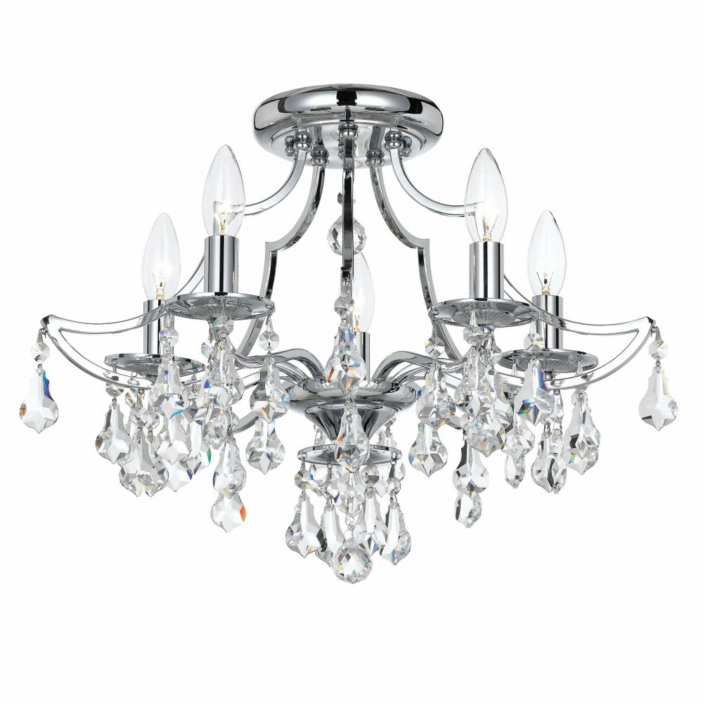 Cedar 5 Light Swarovski Polished Chrome Ceiling Mount