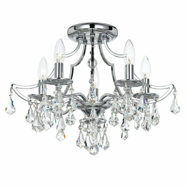 Cedar 5 Light Swarovski Polished Chrome Ceiling Mount
