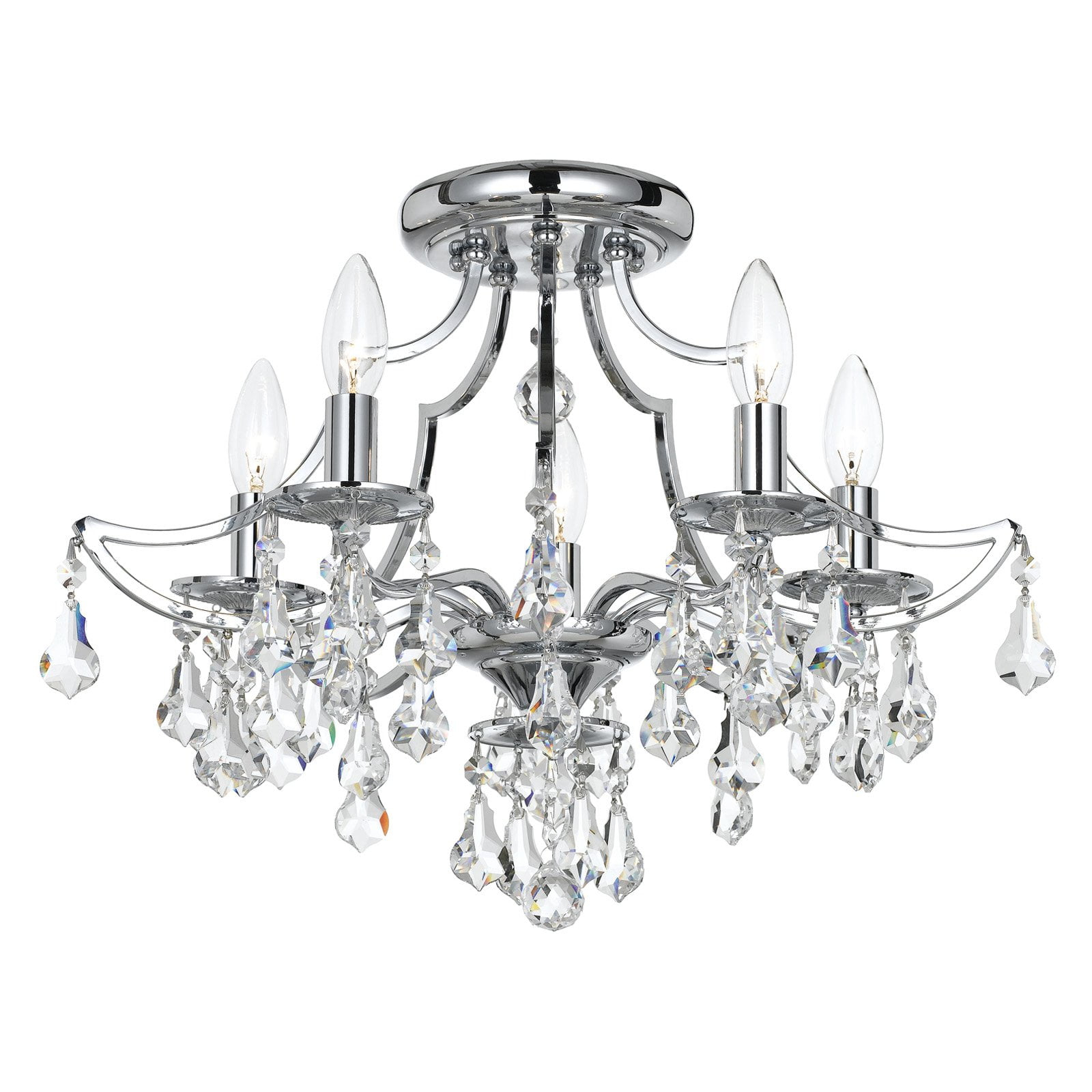 Cedar 5 Light Swarovski Polished Chrome Ceiling Mount