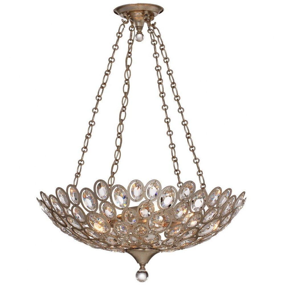 Crystorama Lighting - Five Light Chandelier - Chandelier - Sterling - Five Light