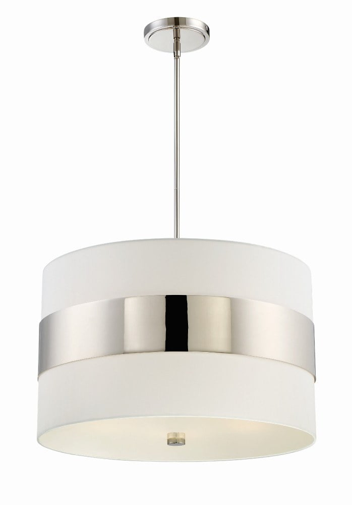 Five Light Chandelier In Classic Style 23 Inches Wide By 21 Inches High-Polished Nickel Finish Crystorama Lighting 297-Pn