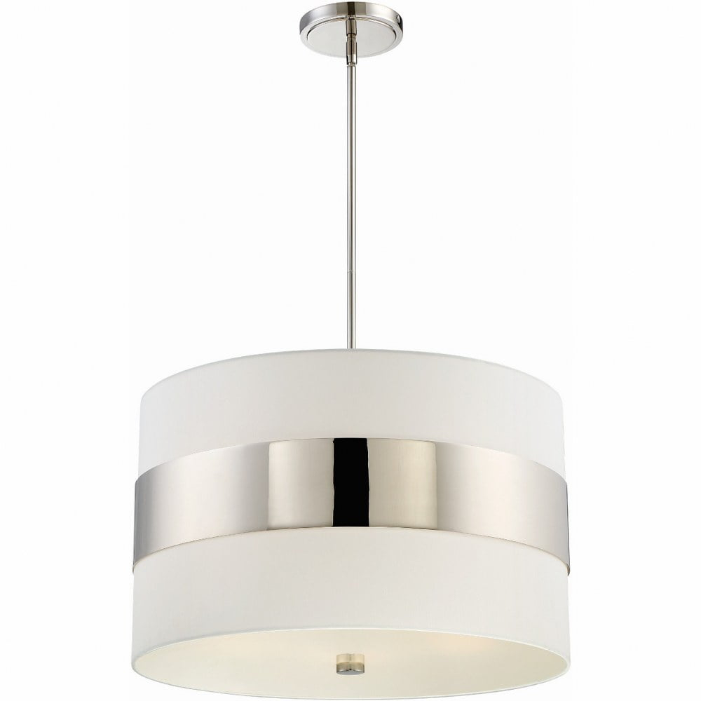 Five Light Chandelier In Classic Style 23 Inches Wide By 21 Inches High-Polished Nickel Finish Crystorama Lighting 297-Pn