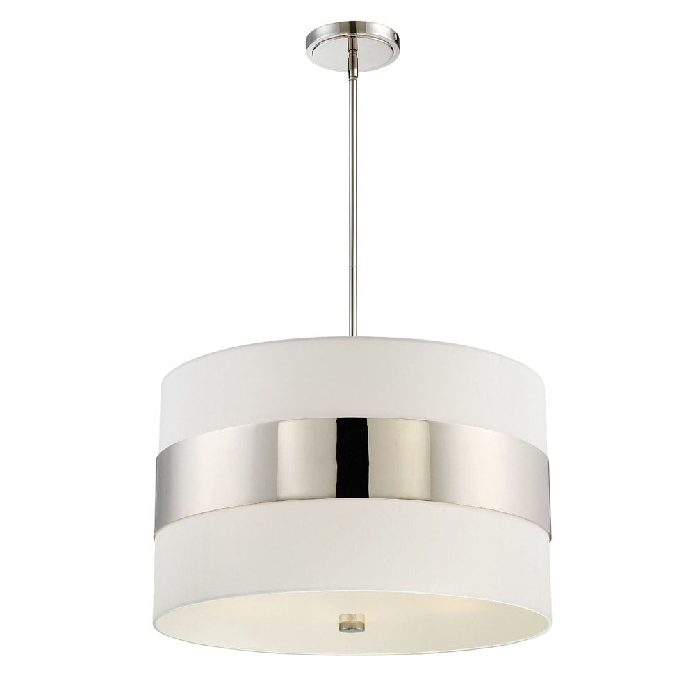 Five Light Chandelier In Classic Style 23 Inches Wide By 21 Inches High-Polished Nickel Finish Crystorama Lighting 297-Pn