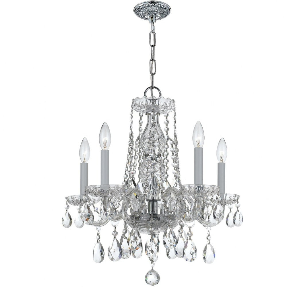 Crystorama Lighting - Five Light Mini Chandelier - Mini Chandelier - Crystal -