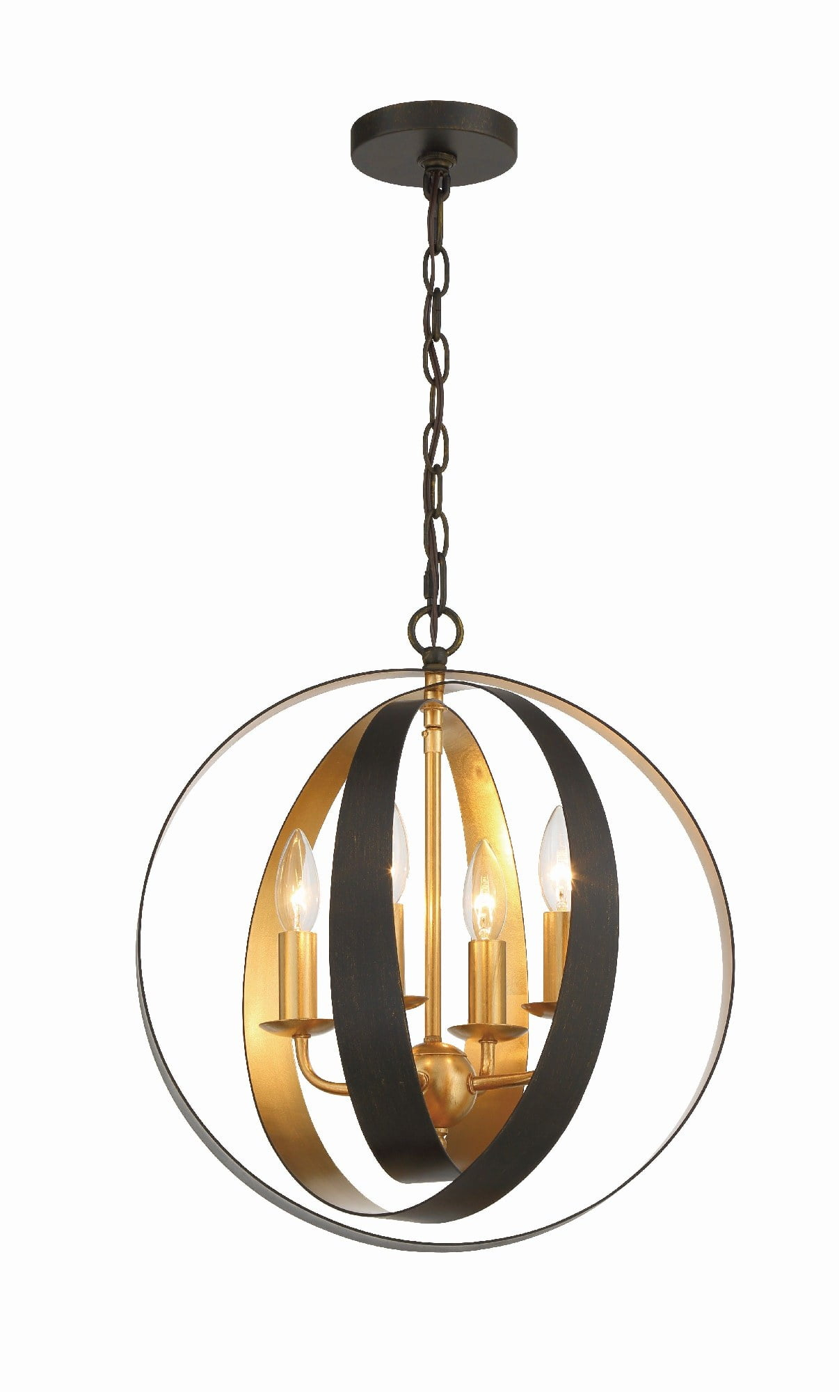 Crystorama Lighting - Four Light Mini Chandelier - Mini Chandelier - Luna - Four