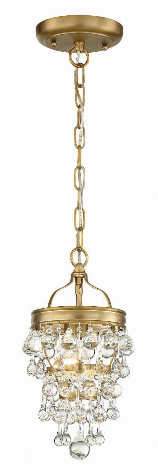 131-VG-Crystorama Lighting-Calypso - 1 Light Pendant in Traditional and Contemporary Style - 7.25 Inches Wide by 13.75 Inches High-Vibrant Gold Finish