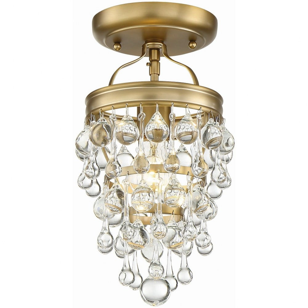 Crystorama Calypso 1 Light Vibrant Gold Mini Chandelier - 7.25'' W x 13.75'' H