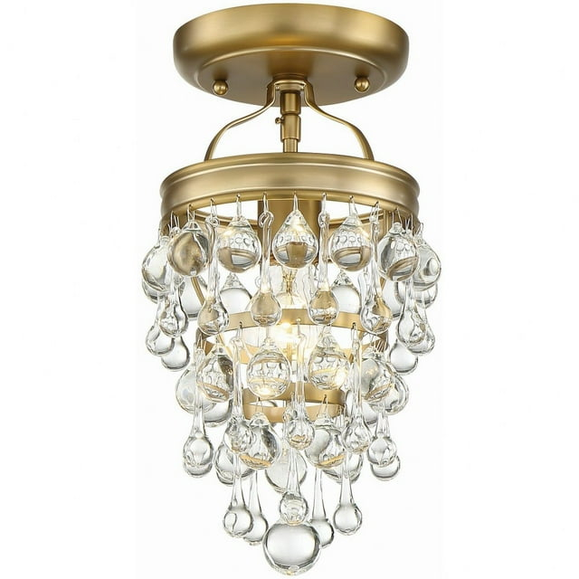 131-VG-Crystorama Lighting-Calypso - 1 Light Pendant in Traditional and Contemporary Style - 7.25 Inches Wide by 13.75 Inches High-Vibrant Gold Finish