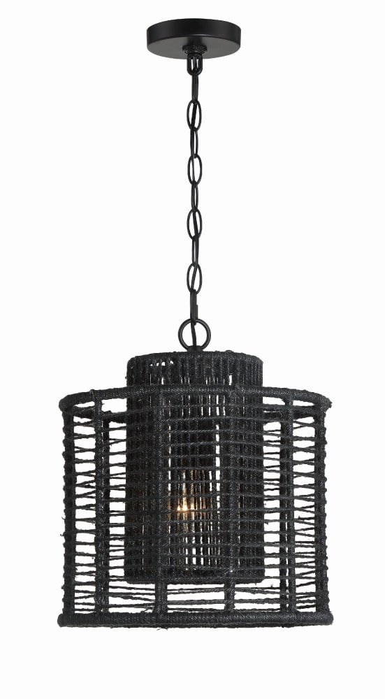 Crystorama Lighting Jayna 1 - Light Pendant in  Matte Black