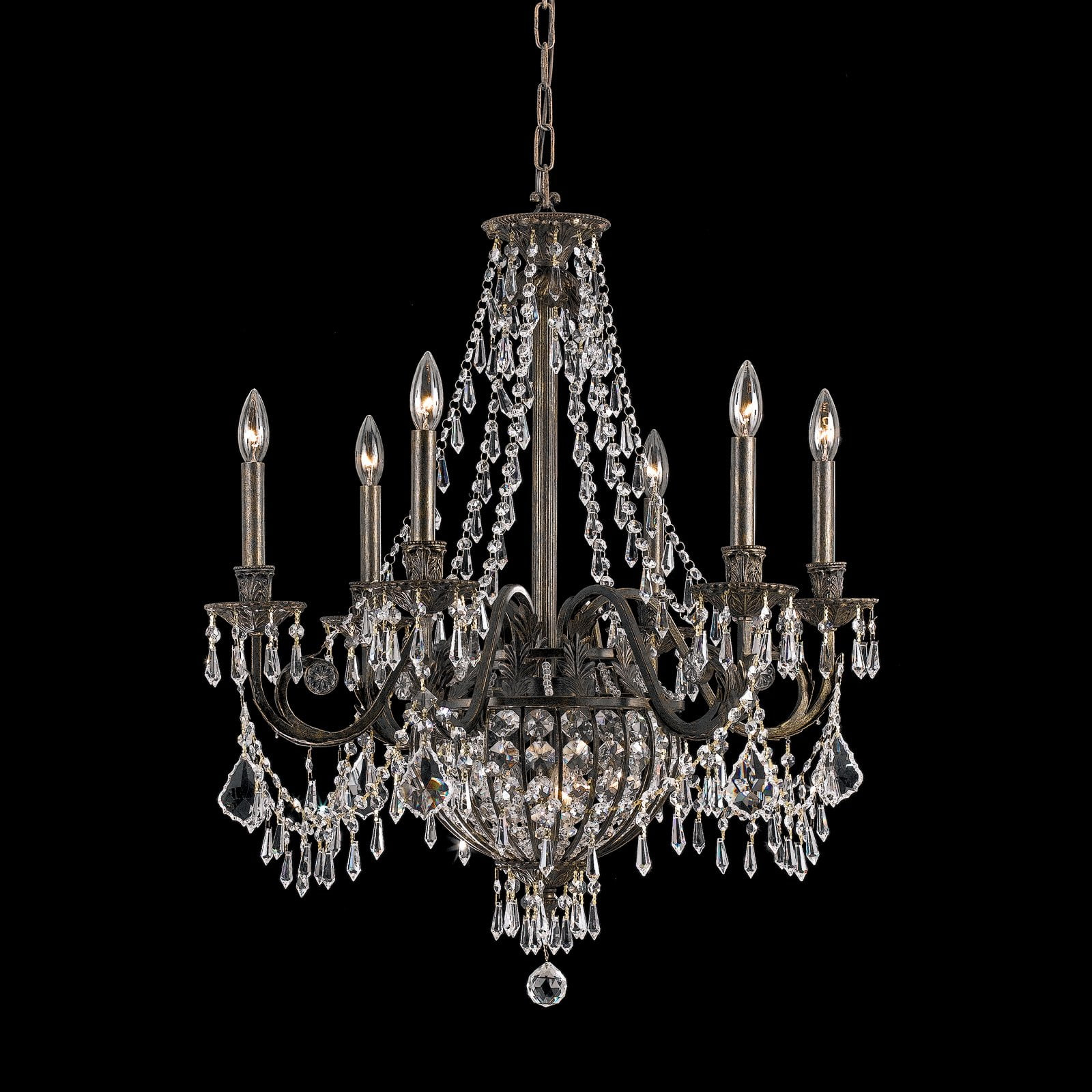 Crystorama Lighting - Six Light Chandelier - Chandelier - Vanderbilt - Six Light