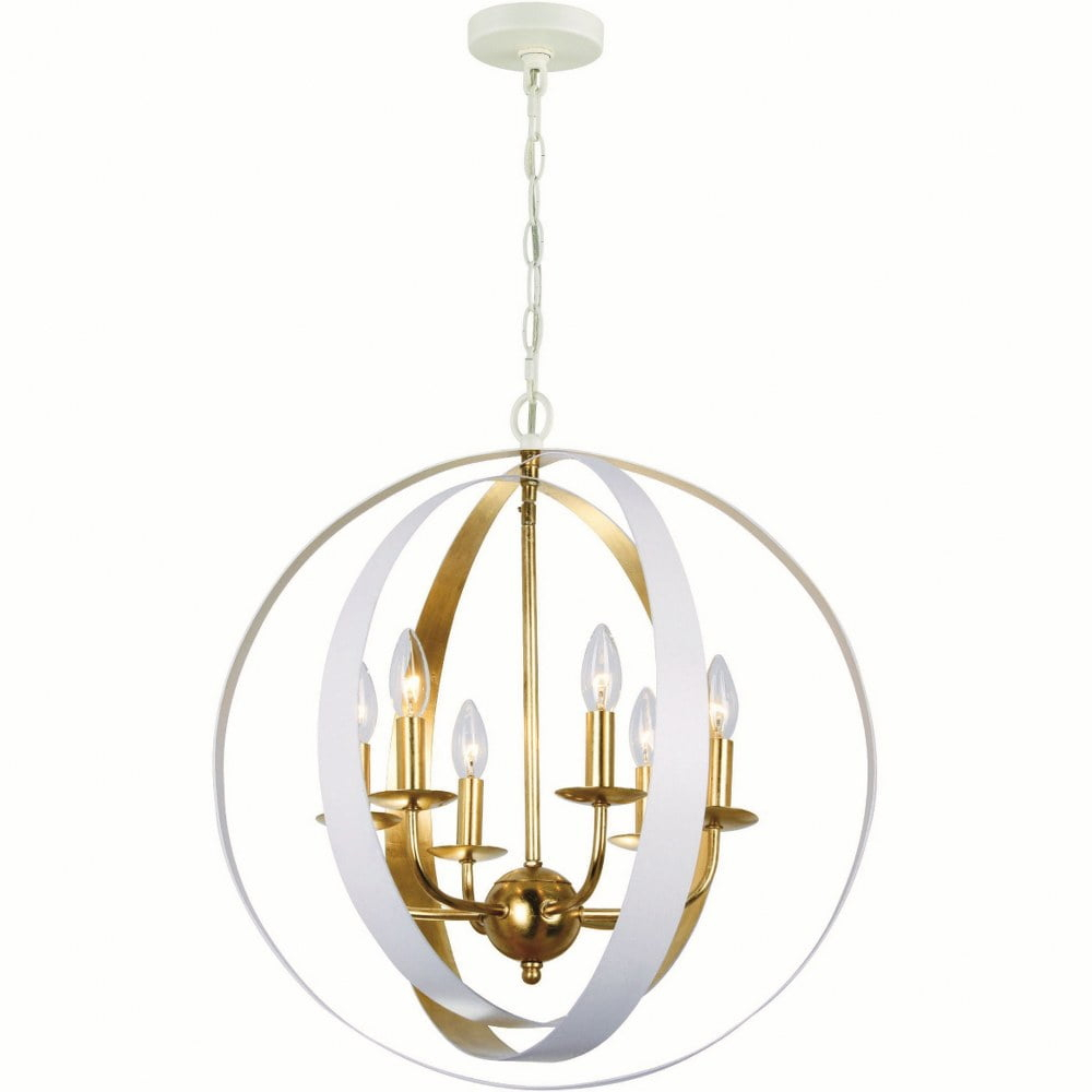 Crystorama Lighting - Six Light Chandelier - Luna - Six Light Sphere